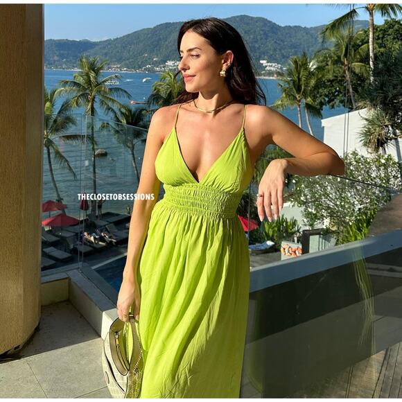 ZARA BLOGGER FAVE!!! A-Line Midi Dress NWT - Picture 1 of 16